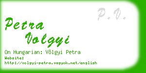 petra volgyi business card