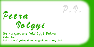 petra volgyi business card